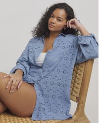Beach To Beach - Broderie Beach Shirt - Lyst