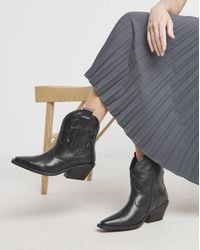 Simply Be - Embroidered Ankle Western Boots Ex Wide - Lyst