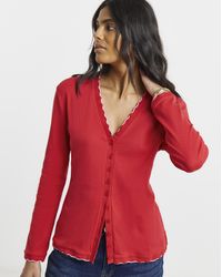 Simply Be - Scallop Edge Button Through Top - Lyst