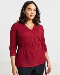 Simply Be - Cosy Wrap Top - Lyst