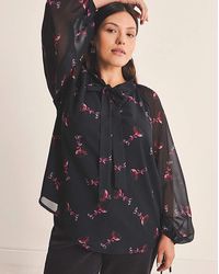 Simply Be - Georgette Pussy Bow Blouse - Lyst