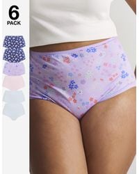Pretty Secrets - 6 Pack Full Brief Knickers - Lyst