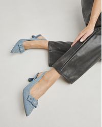 Simply Be - Eyelet Slingback Court Shoe Wide Fit - Lyst