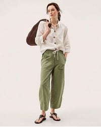 Monsoon - Megan Cropped Barrel Trousers - Lyst