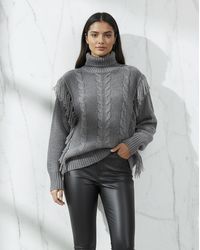 Religion - Roll Neck Tassle Jumper - Lyst