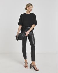 Simply Be - Seam Detail High Waist Pu Leggings - Lyst