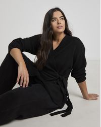 Simply Be - Ballet Wrap Longline Cardigan - Lyst