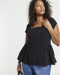 Simply Be - Peplum Seam Detail Top - Lyst