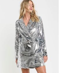 Simply Be - Sequin Blazer Dress - Lyst