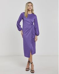 Simply Be - Textured Jersey Wrap Dress - Lyst