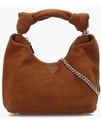 Guess - Isotta Small Suede Hobo Bag - Lyst