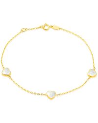 iJewel - 9Ct Mother Of Pearl Heart Bracelet - Lyst
