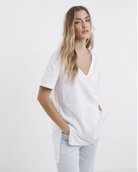 Simply Be - Oversized V Neck T-Shirt - Lyst