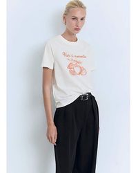 Mango - Graphic T-Shirt - Lyst