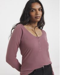 Simply Be - Lace Trim & Rib Top - Lyst