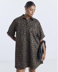 Simply Be - Suedette Shift Shirt Dress - Lyst