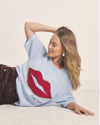 Simply Be - Lips Christmas Short Sleeve Jumper - Lyst