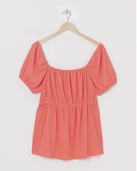 Simply Be - Short Sleeve Textured Top - Lyst