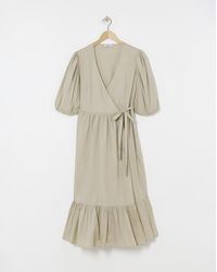 Simply Be - Cotton Poplin Wrap Dress - Lyst