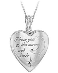 iJewel - Sterling Heart Locket Necklace - Lyst