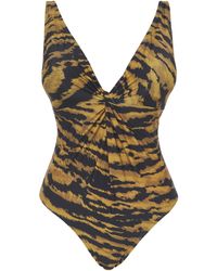 Simply Be - High Apex Non Wired Swimsuit - Lyst