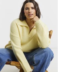 Simply Be - Collared Rib Jumper - Lyst