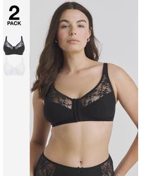 Pretty Secrets - 2 Pack Lace Front Fasten Nw Fc Bras - Lyst