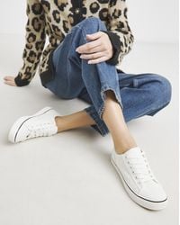 Simply Be - Lace Up Canvas Trainer Extra Wide - Lyst