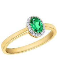 iJewel - 9Ct Lab Diamond Emerald Ring - Lyst