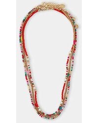 Accessorize - Skinny Beaded Necklaces - Lyst