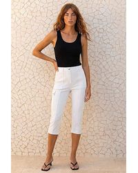 Roman - Roman Cropped Cargo Stretch Trouser - Lyst