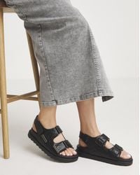 Simply Be - Quilted Touch And Close Sandal Wide - Lyst