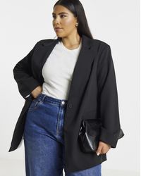 Simply Be - Oversized Single Breasted Blazer - Lyst