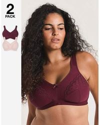 Pretty Secrets - 2 Pack Sally Minimiser Non Wired Bras - Lyst