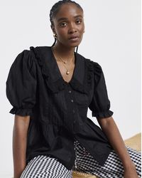 Simply Be - V Neck Collar Blouse - Lyst