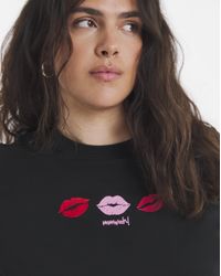 Simply Be - Lips Embroidery T-Shirt - Lyst