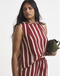 Simply Be - Rust Stripe Shell Top - Lyst