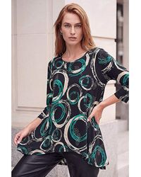 Roman - Roman Abstract Puff Print Hanky Hem Top - Lyst
