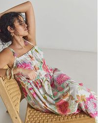 Figleaves - Shirred Maxi Beach Dress - Lyst