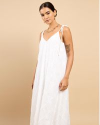 Little Mistress - Lm Embroidery Tie Maxi - Lyst