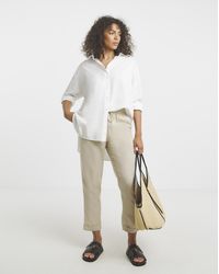 Simply Be - Linen Tapered Trouser - Lyst