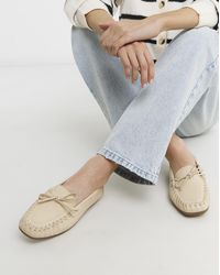 Heavenly Soles - Whipstitch Puckered Loafers Ex Wide - Lyst