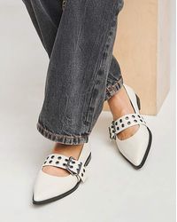 Simply Be - Hardware Mary Jane Pointy Flat Shoe Wide - Lyst