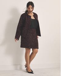 Simply Be - Sbe Boucle Mini Skirt With Wool - Lyst