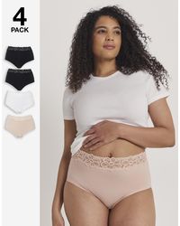 Pretty Secrets - 4 Pack Lace Top Full Knickers - Lyst