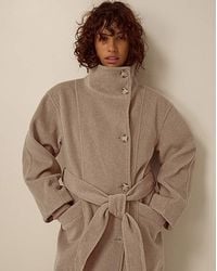 Monsoon - Millie Funnel Neck Belted Coat - Lyst