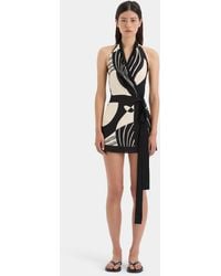 SIR. - Realisme Wrap Halter Mini Dress - Lyst
