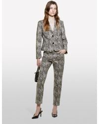 Sisley - Slim Fit Printed Trousers - Lyst