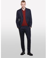 Sisley - Dark Yarn Dyed Blazer, , Dark - Lyst