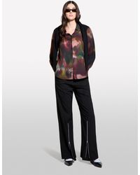 Sisley - Printed Satin Shirt - Lyst